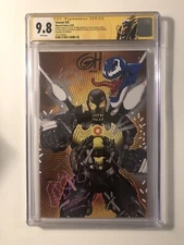 Venom #25 CGC 9.8 SS Horn Gold Signed by Cates, Stegman Sketch by Horn, Bagley