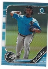SIXTO SANCHEZ 2019 BOWMAN CHROME DRAFT SAPPHIRE MARLINS