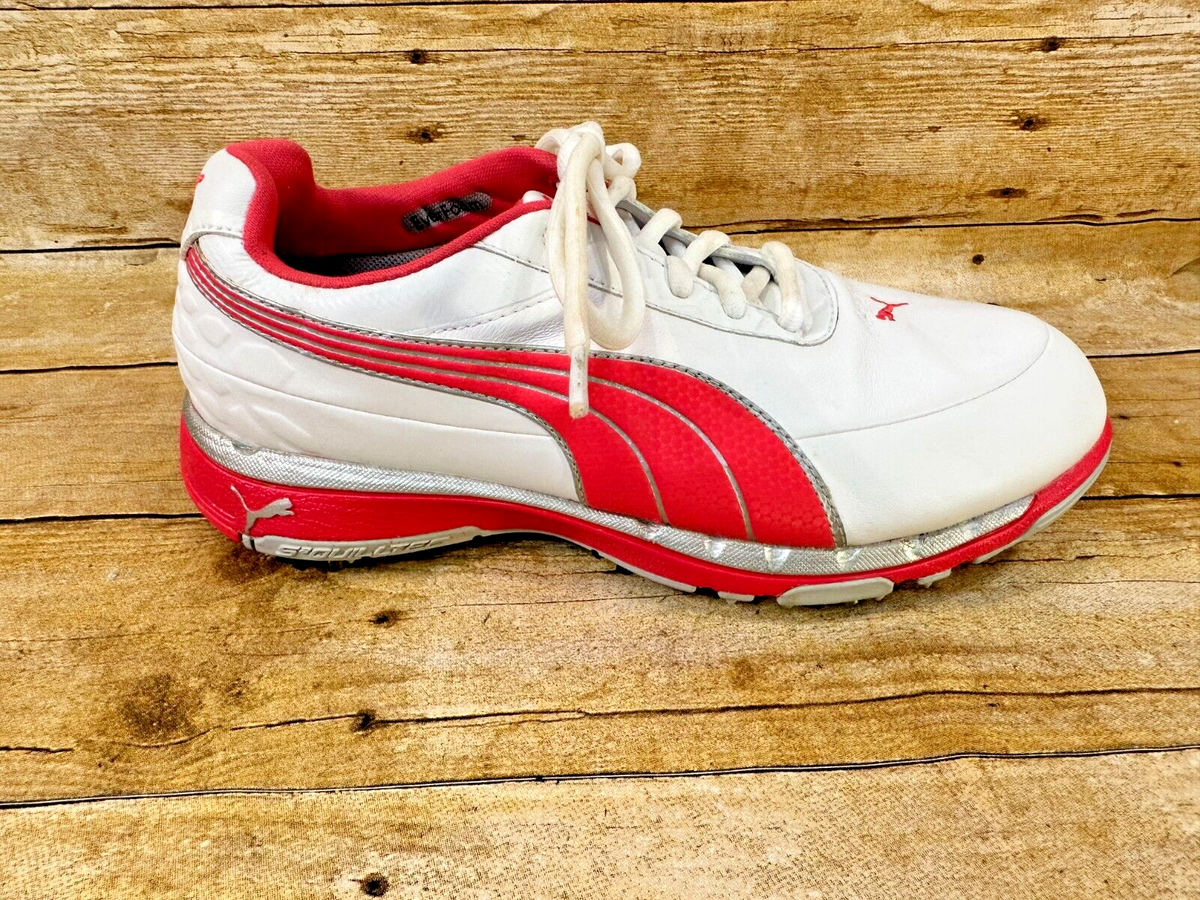 PUMA FAAS TRAC GOLF SHOE WOMEN'S 8M 18591201 SOFT SPIKE WHITE PINK