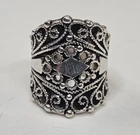 Vintage Ring Womans Sterling Silver Size 6 1/2   8.7g  925
