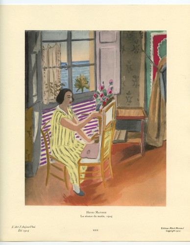 Pochoir Henri Matisse "La séance du matin" - Photo 2 sur 2