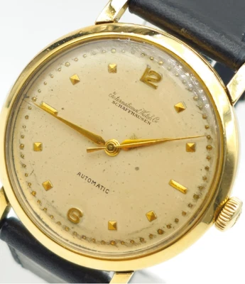 IWC -Herren-Armband-Uhr - 750er Gelb-Gold / Leder - Automatik - Bild 1 von 4