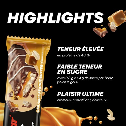 40% Protein Plus Crisp Caramel Peanut Butter 12x40g - Hyperprotein Riegel und... - Bild 5 von 6