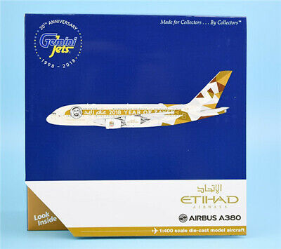 GeminiJets ETIHAD for AIRBUS A380 A6-APH 2018 YEAR OF ZAYED GeminiJets ETIHAD for AIRBUS A380 A6-APH 2018 YEAR OF ZAYED