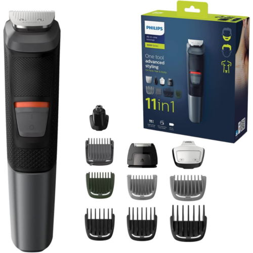 Philips 11-in-1 All-In-One Trimmer, Series 5000 Grooming Kit for Beard, Hair & - - Afbeelding 1 van 6