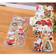 5 Sheets Christmas Stickers Home Decoration For Kids Xmas Craft Gift Card-Making