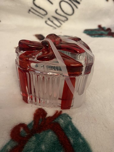 Heart Bow Glass Storage Jewellery Organiser Tj Tk Maxx Christmas Valentines - Picture 4 of 4