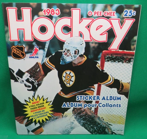 1983 O-Pee-Chee Hockey Sticker Album Empty Boston Bruins Cover