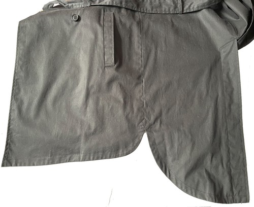 $620 Helmut Lang size S (Bust ~38") Women's Cotton Black Waxed Trench Coat NWT - Picture 12 of 16