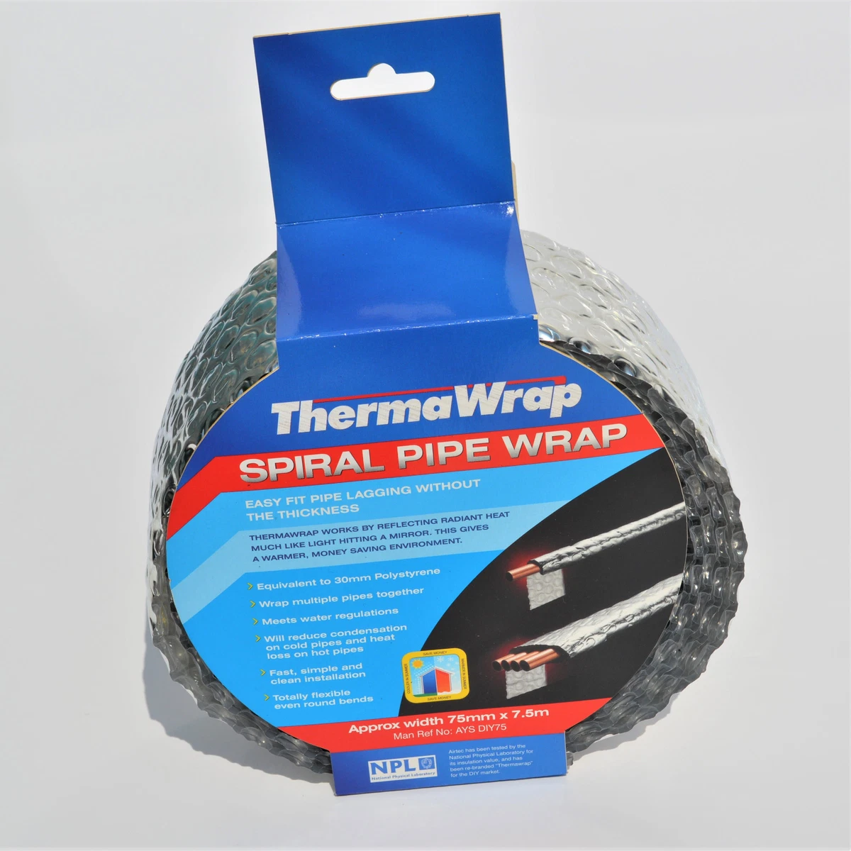 Genuine Thermawrap Spiral Pipe Wrap 7.5m roll 75mm wide | eBay