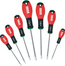 USAG 322 STX/S7 SERIE SET KIT GIRAVITI CACCIAVITI TORX FORATI CON FORO PROFESS.