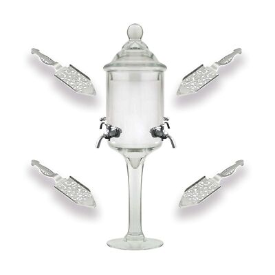 Amehla Absinthe Fountain and Spoon Set - Glass Pearl Bubble Fountain Dripper ...