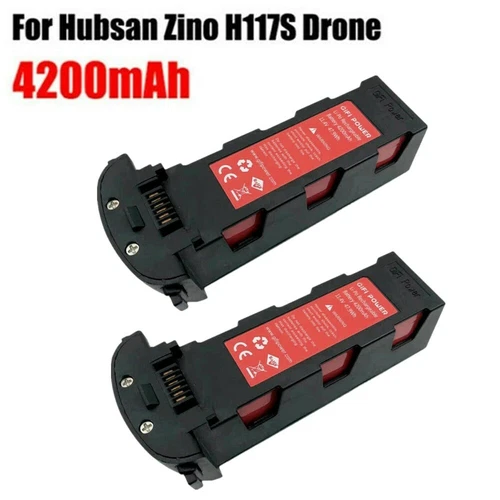 2 stk 11.4V 4200mAh Lipo Batterie Akku für Hubsan H117S Zino RC Drohnen Zubehör