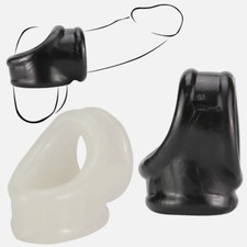 Male Men Soft Scrotum Testicle Squeeze Rings Cage Stretcher Enhancer Delay Ball