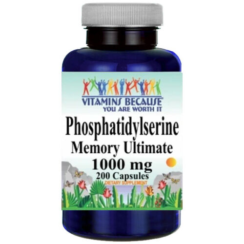 Phosphatidylserine 1000mg 200 Caps Highest Potency USD Approved Facility - Afbeelding 1 van 2