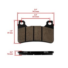 Caltric Front & Rear Brake Pad Set For Honda CB1000R 2011-2016 – Semi-Metallic, 3-Pack - View #4