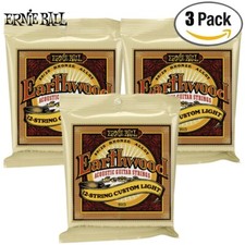 3-PACK Ernie Ball 2013 Earthwood 12-String Custom Light Acoustic Guitar Strings