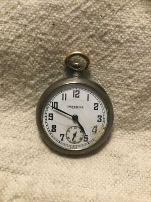 Vintage Swiss Imperial Double Hinge Pendant Pocket Watch .925 Silver Back-Works