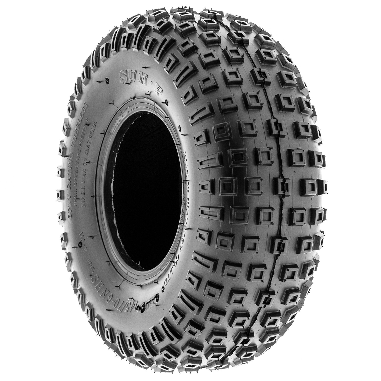 Pair of 2, 145/70-6 145/70x6 Quad ATV All Terrain AT 6 Ply Tires A011 ...