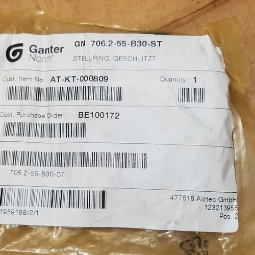 Ganter Norm GN 706.2-55-B30-ST Split Set Steel Collar - NEW - Picture 2 of 4