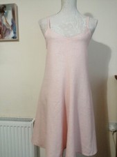 Brand New Mango Women Pink Colour Linen Dress Excellent Condition Size S