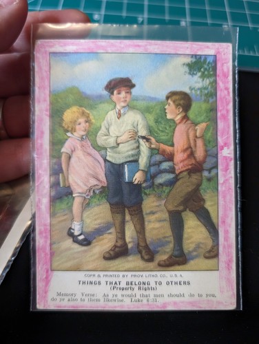 Vintage 1932 Lot Of 5 Religious Christian Trading Cards Berean Lesson Providence - Picture 4 of 10