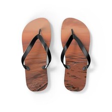 Serene Sunset Flip Flops Beach Sandals, Summer Footwear, Vacation Essentials