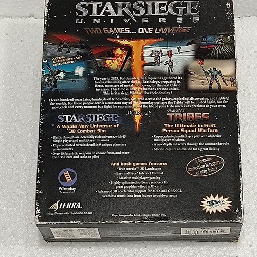 STARSIEGE UNIVERSE - Starsiege & Tribes PC CD-Rom Big Box Sierra Pre-owned Good - Picture 4 of 13
