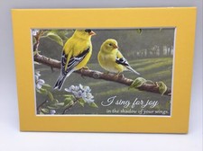 New Handmade 5x7 Matted  Scripture Inspirational Quote Songbirds Free Ship 218