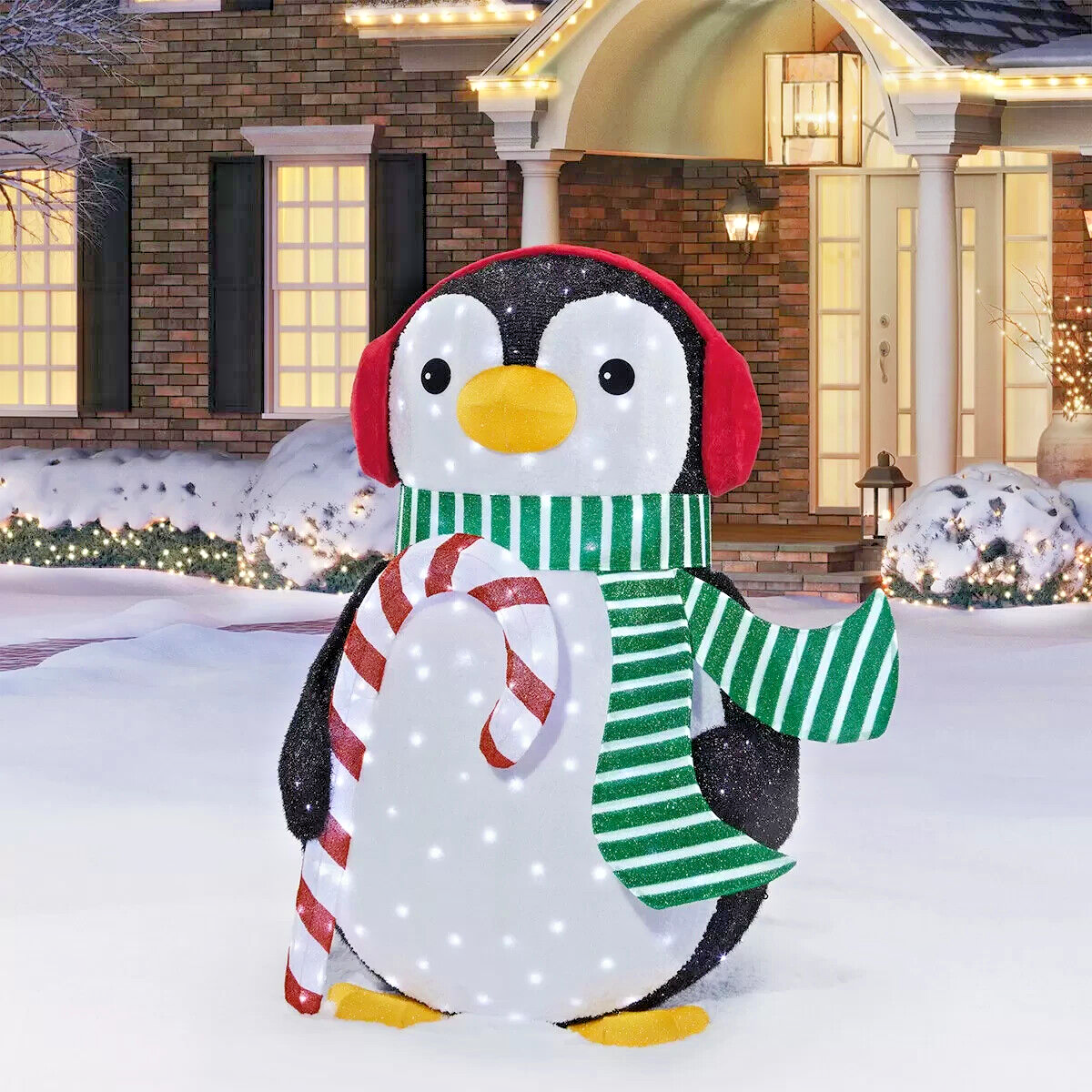 Twinkling 5ft Christmas Penguin with 429 LED Lights Indoor Outdoor Decoration