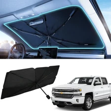 53" For Chevrolet Front Windshield Umbrella Sun Shade UV Cover Visor Foldable