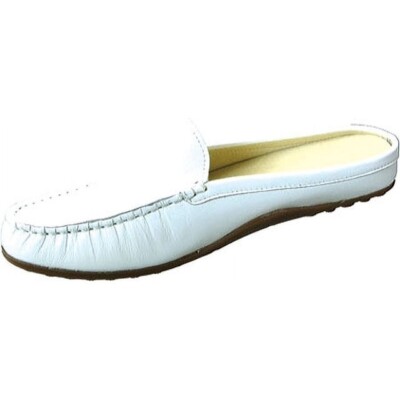 NEW DAVID TATE WHITE LEATHER COMFORT LOAFERS SIZE WW EW