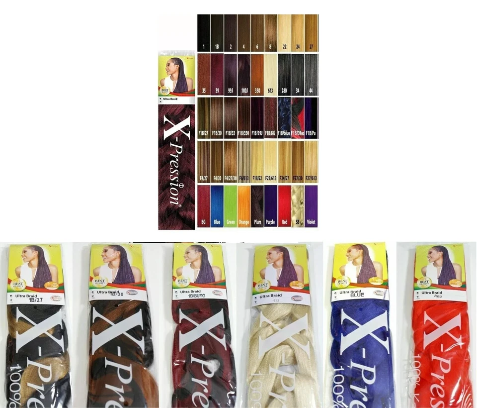 X-pression Ultra Haar Zopfverlängerung - alle Farben, xpression