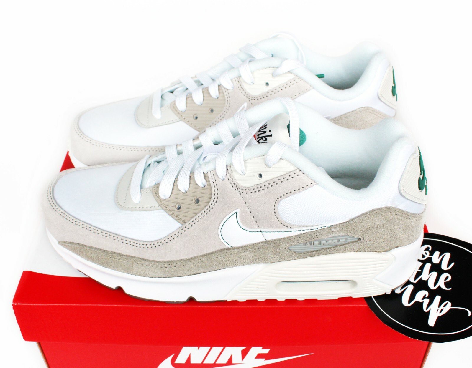 Nike Air Max 90 SE 2 Sail Bone Grey Green First Use GS UK 3 4 5 6 7 US New | eBay