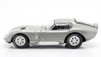 1965 SHELBY COBRA DAYTONA COUPE SILVER 1:18 DIECAST BY
