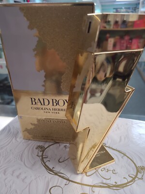 CAROLINA HERRERA BAD BOY GOLD FANTASY 3.4OZ EDT SPRAY FOR MEN BRAND NEW UNWRAPED