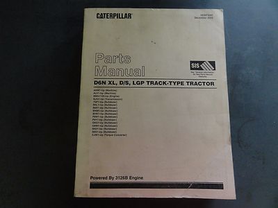 Caterpillar D6N XL,D/S,LGP Track Type Tractor Parts Manual SEBP3247  2002