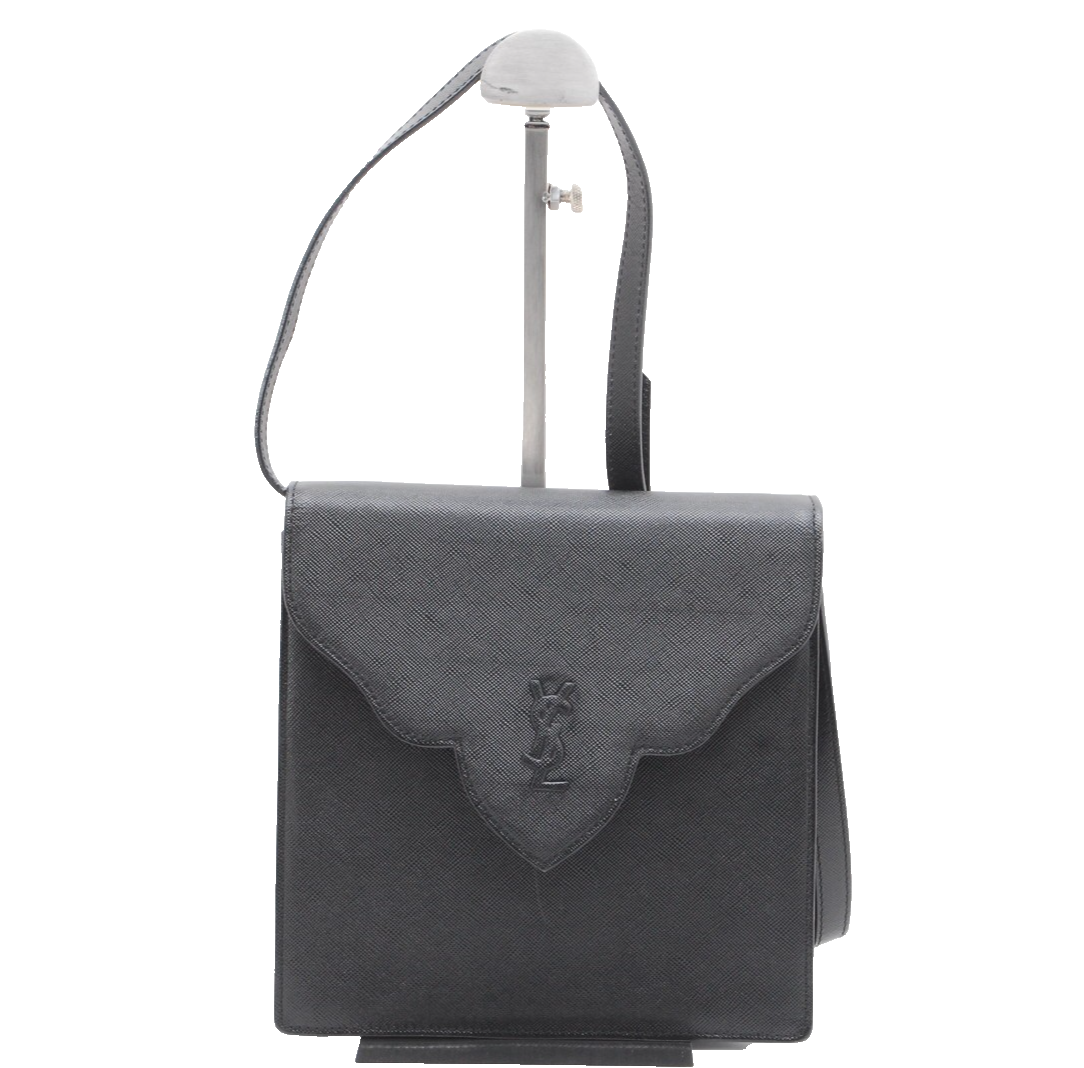 Borsa a tracolla vintage Yves Saint Laurent in pelle nera YSL autentica #412
