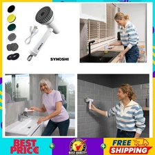 Synoshi Rechargable Power Spin Scrubber w/ 7 Attachments - New 100% Authentic🔥