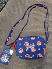 Vera Bradley Buffalo Bills NFL Licensed Blue Red Floral Crossbody Bag Football
