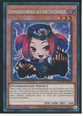 YU GI OH FREMDENFÜHRERIN AUS DER UNTERWELT  BLGG-DE005 SECRET RARE 1.AUFLAGE