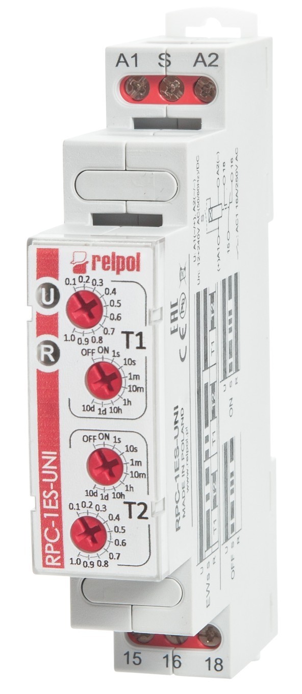 1P Time Relay 1sec-10day 12-240V AC/DC 50/60Hz 863187