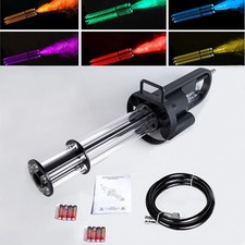 NO HOSE Smoke Machine Handheld CO2 Fog with RGB Lights Cannon Jet Gatling Style