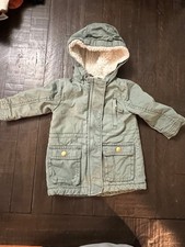 Oshkosh b  gosh green 6-9 months fleece lined jacket with hood