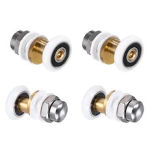 Shower Door Rollers, 23mm Diameter for Bathroom Doors, White, Pack of 4 