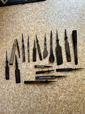 Job lot (18) old / vintage wood chisel tangs.