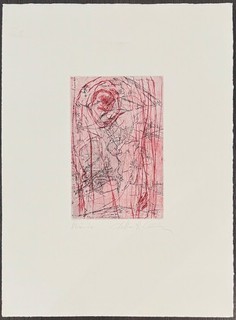 Dagmar Ranft Schinke Phoenix color etching 1991 autographed and titled