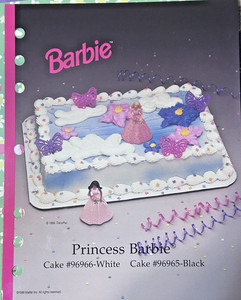 Princess Barbie Mattel  Birthday Cake Insert Display 1990s Walmart