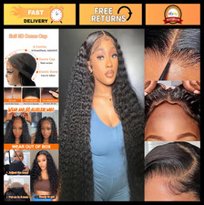 Glueless 5x5 Hd Lace Closure Wig - Curly Deep Wave Human Hair For Black Women 3
