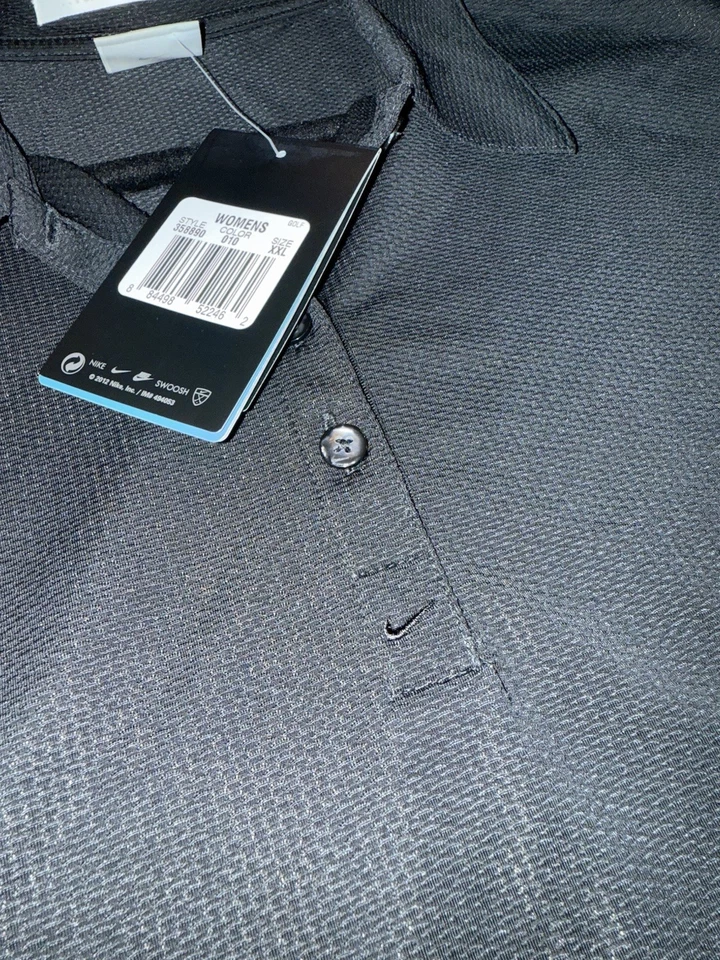 Camisa polo para mujer Nike Golf negra talla XXL - rendimiento Dri-FIT - NUEVA CON ETIQUETAS Foto 3 de 4